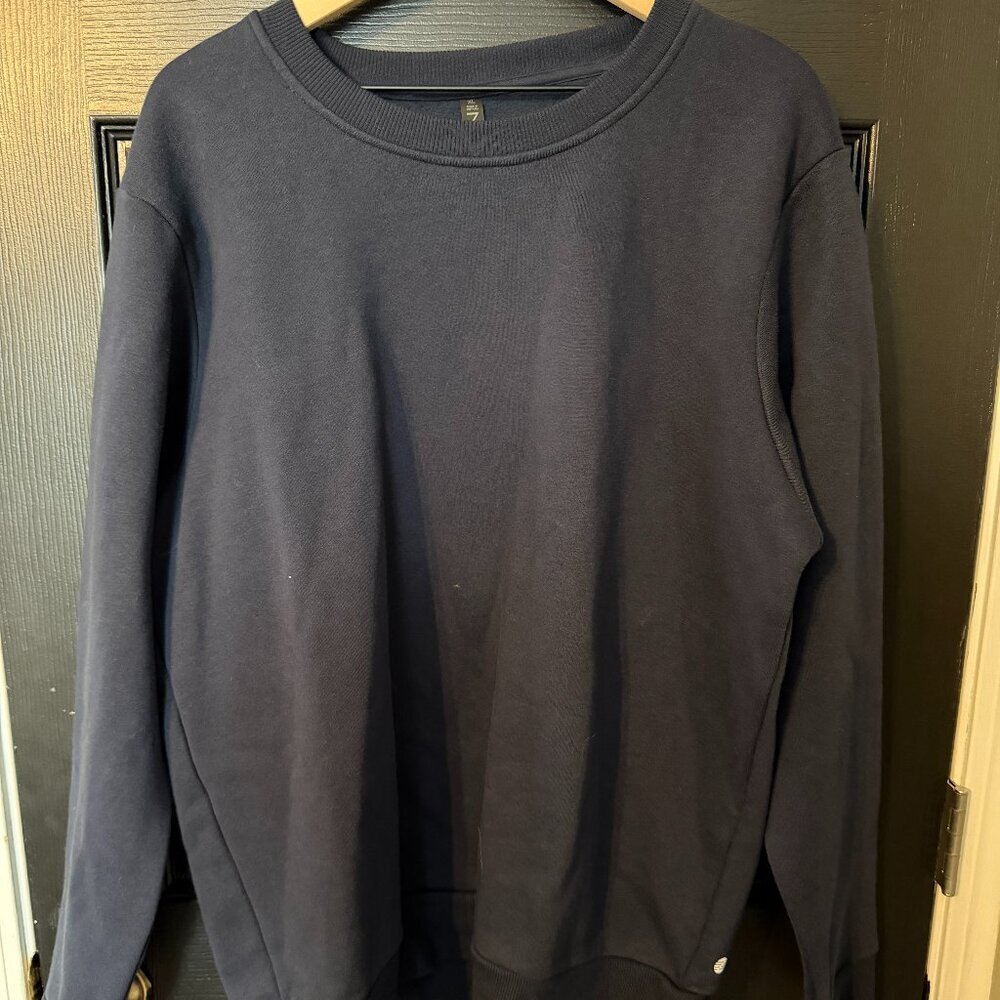Mens Zella Casual Crew Neck Sweatshirt Navy Extra Large